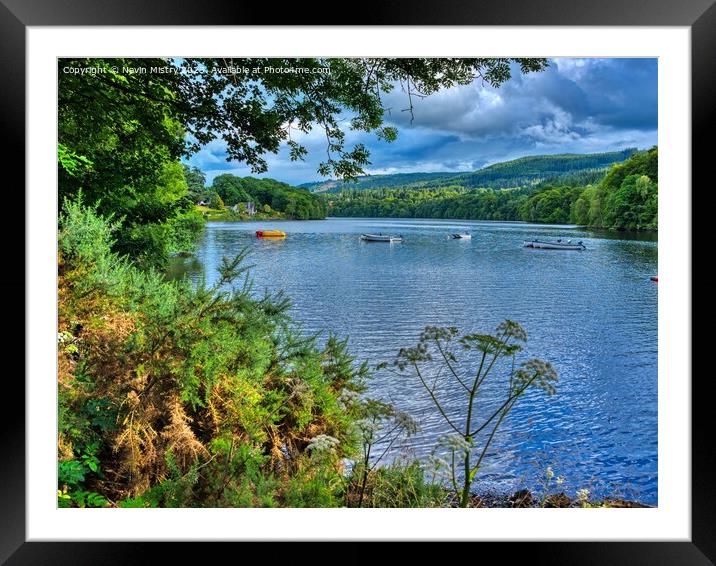 River Tummel at Pitlochry Framed Mounted Print by Navin Mistry