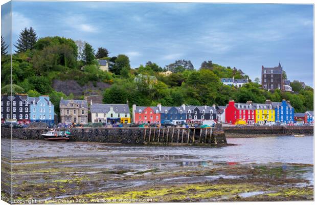 Vibrant Tobermory Harbour at Low Tide Canvas Print by Kasia Design