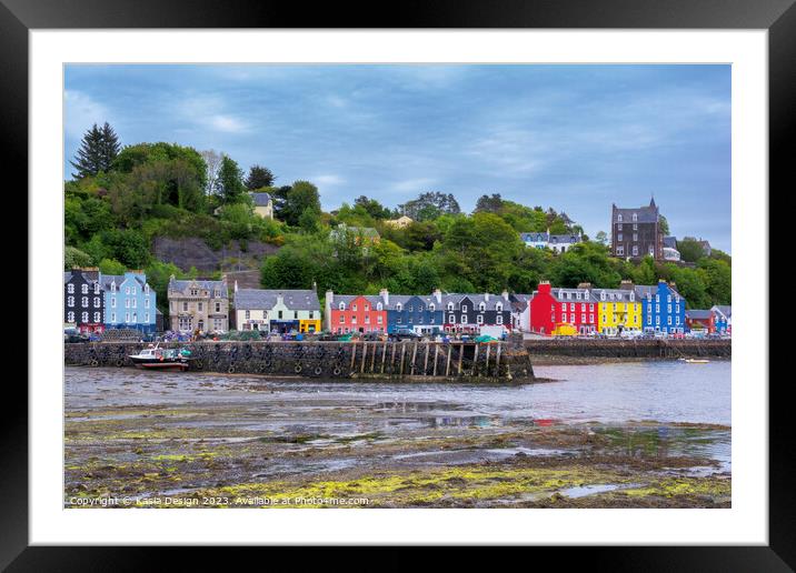 Vibrant Tobermory Harbour at Low Tide Framed Mounted Print by Kasia Design