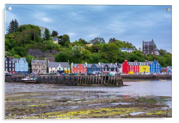 Vibrant Tobermory Harbour at Low Tide Acrylic by Kasia Design