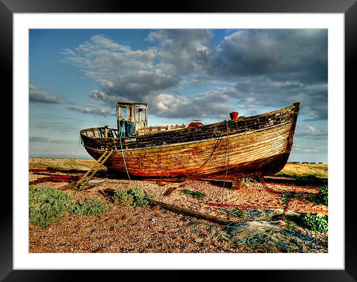 Dungeness boat Framed Mounted Print by Nicky Vines