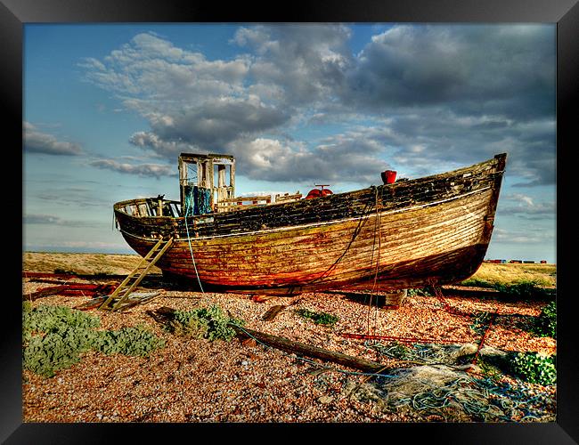 Dungeness boat Framed Print by Nicky Vines