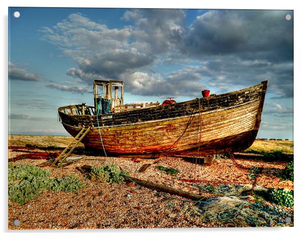 Dungeness boat Acrylic by Nicky Vines