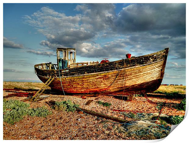 Dungeness boat Print by Nicky Vines