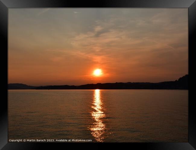 Lake Lucerne sunset Framed Print by Martin Baroch