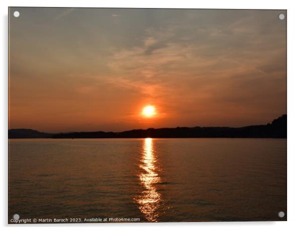 Lake Lucerne sunset Acrylic by Martin Baroch