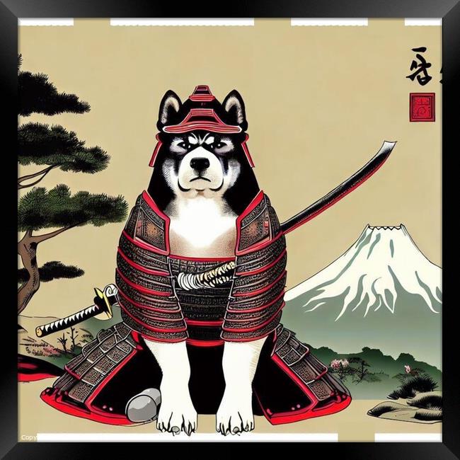 AKITA SAMURAI 2 Framed Print by OTIS PORRITT