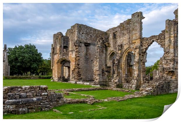 Easby Abbey Richmond North Yorkshire Print by Steve Smith