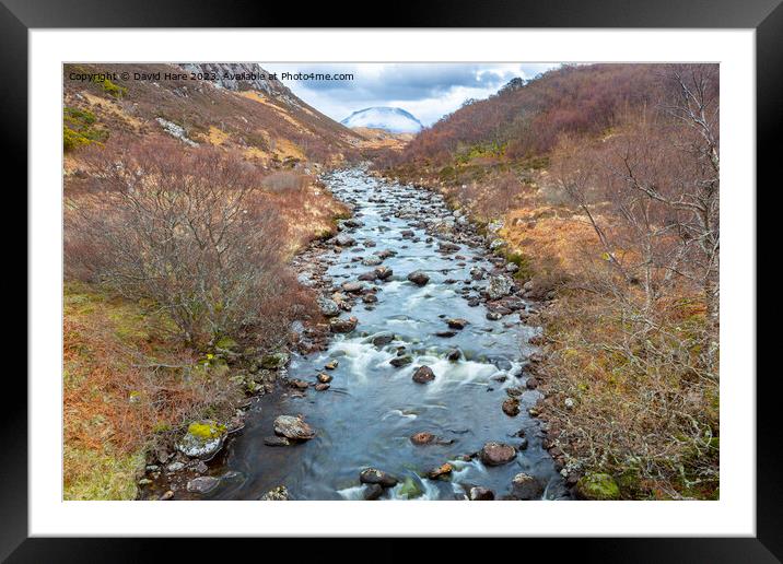 Highland stream Framed Mounted Print by David Hare
