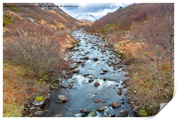 Highland stream Print by David Hare