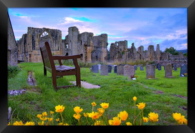 Easby Abbey Richmond North Yorkshire Framed Print by Steve Smith