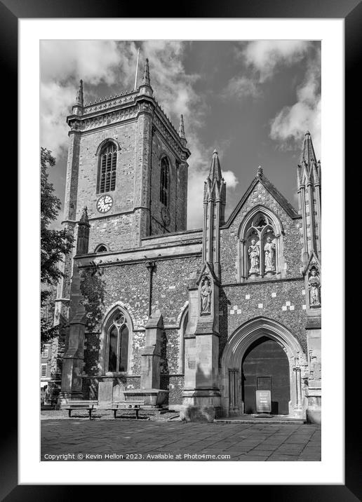 All Saints parish church, High Wycombe Framed Mounted Print by Kevin Hellon