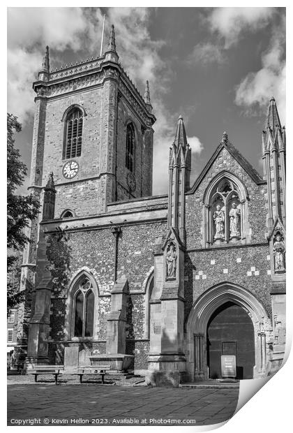 All Saints parish church, High Wycombe Print by Kevin Hellon