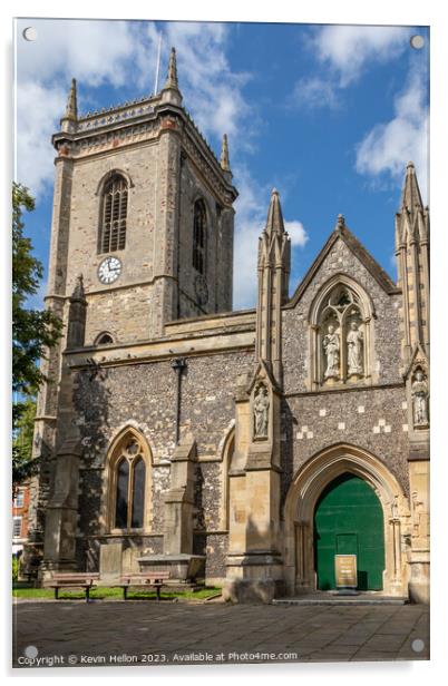 All Saints parish church, High Wycombe Acrylic by Kevin Hellon