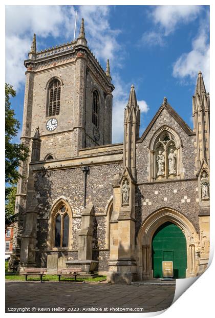 All Saints parish church, High Wycombe Print by Kevin Hellon