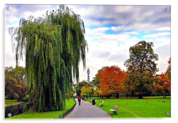 Autumn Splendour in Regents Park Acrylic by Andy Evans Photos