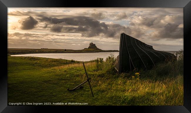 Lindisfarne landscape Framed Print by Clive Ingram