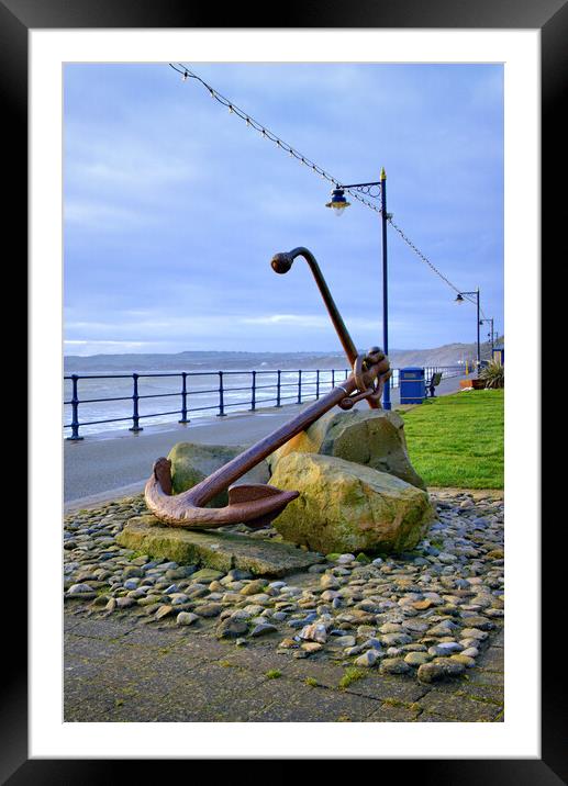 The Filey Anchor Framed Mounted Print by Steve Smith