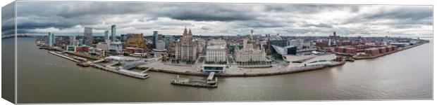 Liverpool Waterfront Panorama Canvas Print by Apollo Aerial Photography
