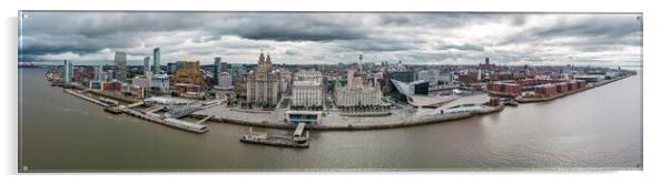 Liverpool Waterfront Panorama Acrylic by Apollo Aerial Photography