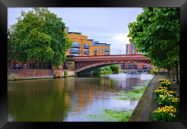 River Aire Leeds Framed Print by Steve Smith