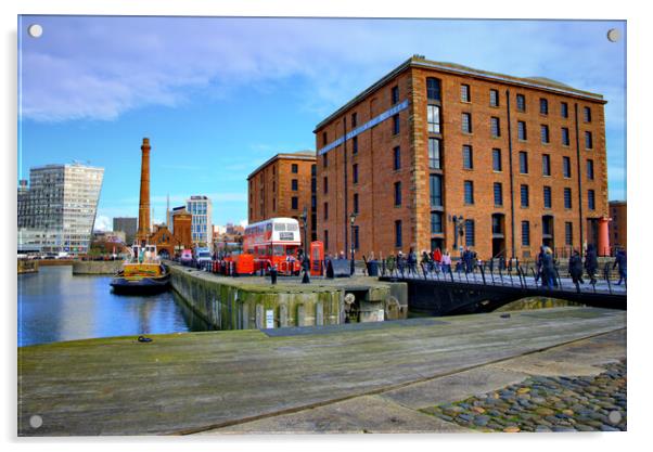 Albert Dock Liverpool Acrylic by Steve Smith