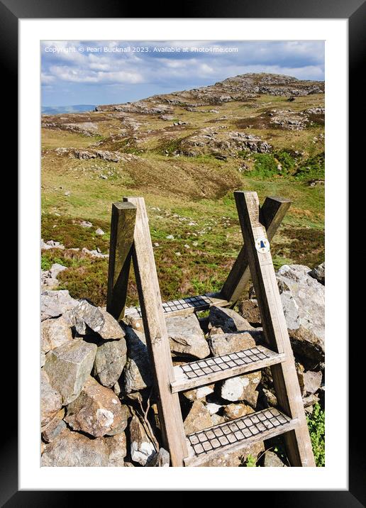 Walk This Way in Snowdonia Hills Framed Mounted Print by Pearl Bucknall