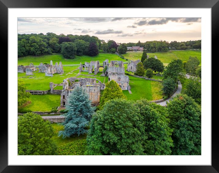 Easby Abbey Landscape, Richmond, North Yorkshire Framed Mounted Print by Tim Hill