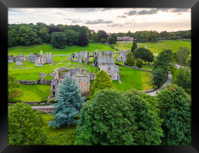 Easby Abbey Landscape, Richmond, North Yorkshire Framed Print by Tim Hill