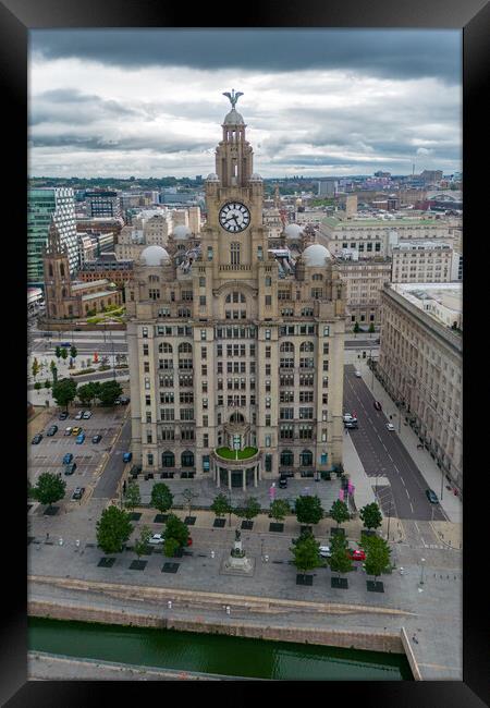 The Royal Liver Building Framed Print by Apollo Aerial Photography