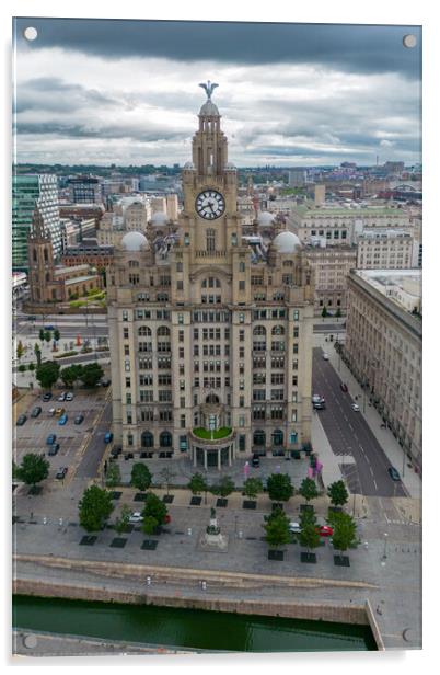 The Royal Liver Building Acrylic by Apollo Aerial Photography