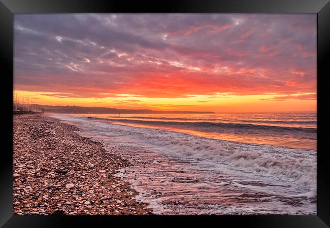 Bridlington North Beach Sunrise Framed Print by Tim Hill
