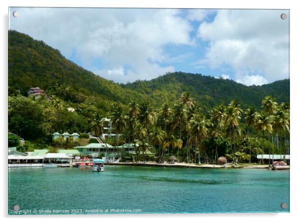 Beautiful Saint Lucia Acrylic by Sheila Ramsey