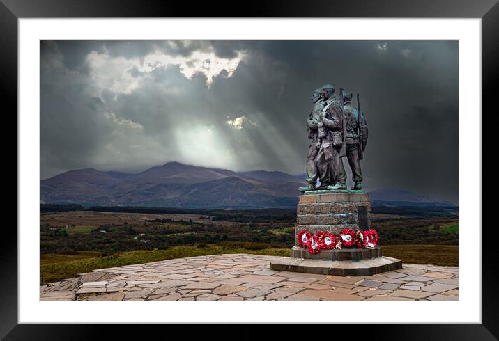 Commando War Memorial, Spean Bridge, Scotland. Framed Mounted Print by Colin Allen