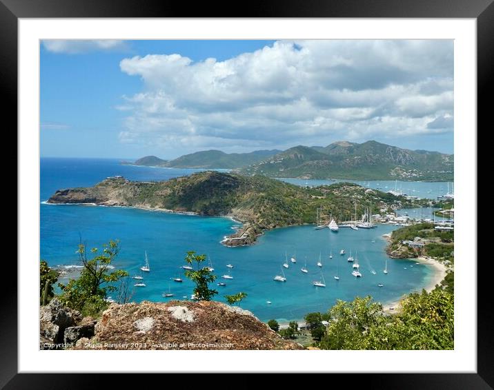 English Harbour Antigua Framed Mounted Print by Sheila Ramsey