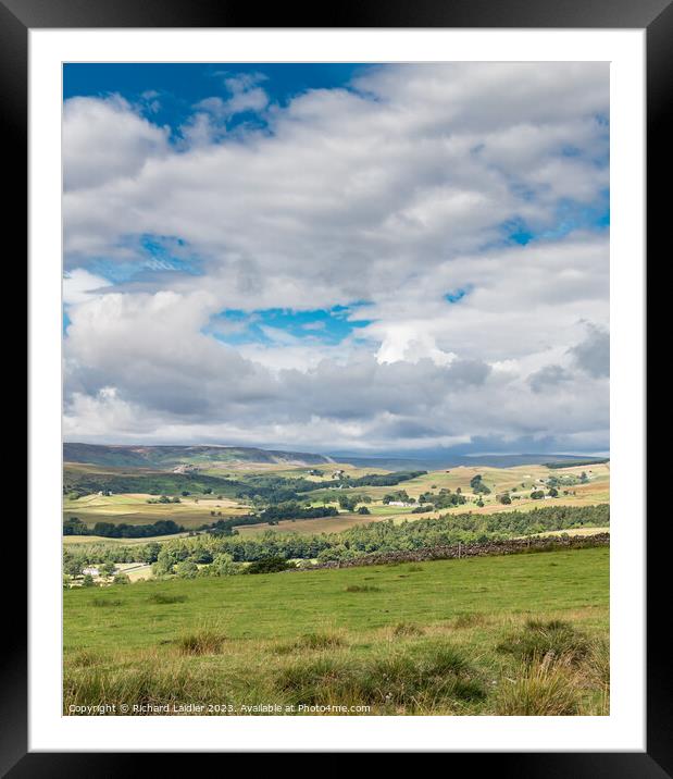 Upper Teesdale Big Sky from Stable Edge Framed Mounted Print by Richard Laidler
