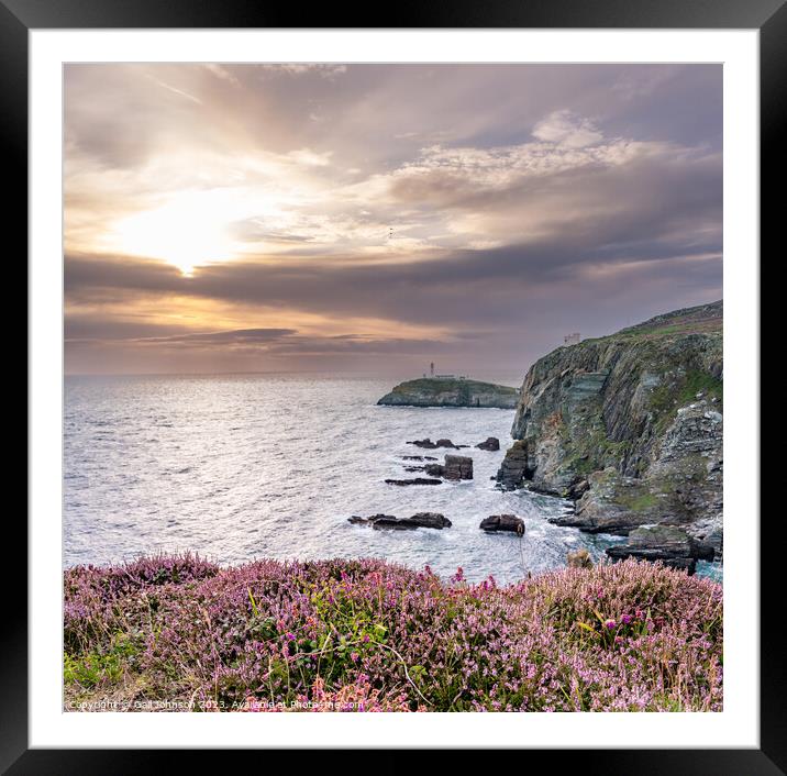 South Stack Lighthouse at sunset  Framed Mounted Print by Gail Johnson
