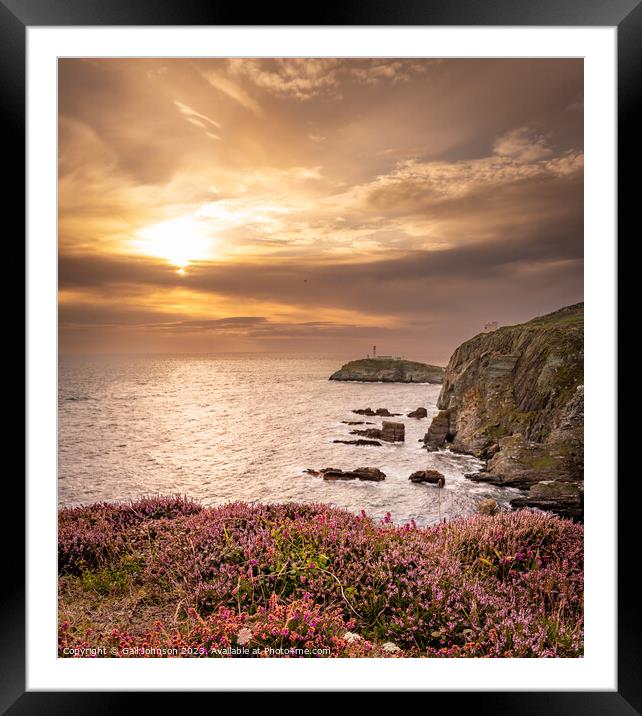 South Stack Lighthouse at sunset  Framed Mounted Print by Gail Johnson
