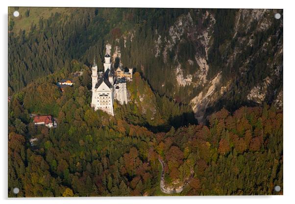 Neuschwanstein aerial Acrylic by Thomas Schaeffer