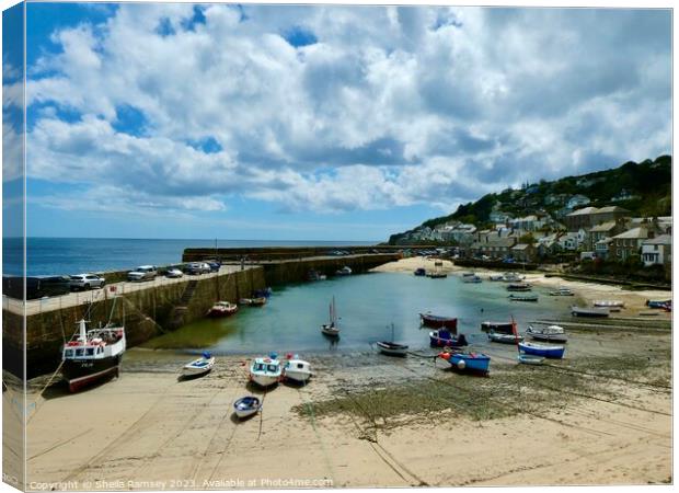 Mousehole Harbour Canvas Print by Sheila Ramsey