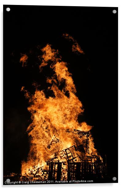 Bonfire Acrylic by Craig Cheeseman