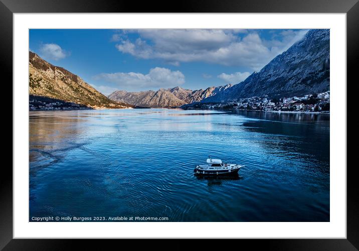 'Adriatic Serenity: Messina Strait Vista' Framed Mounted Print by Holly Burgess