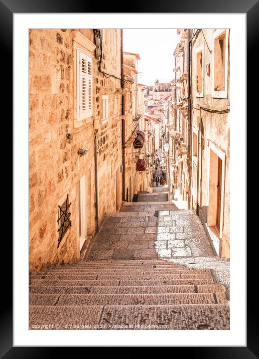 Dubrovnik's Time-honoured Stone Ramparts Framed Mounted Print by Holly Burgess