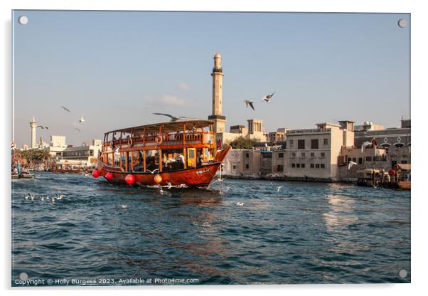 Unveiling Dubai's Saltwater Lifeline Acrylic by Holly Burgess