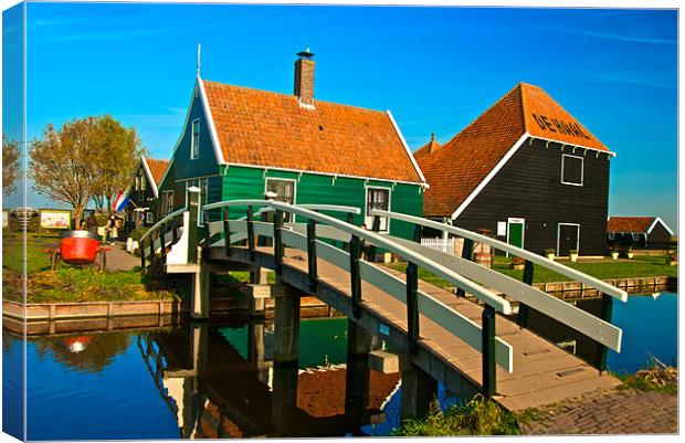 House at Zaanse Schans Canvas Print by Jonah Anderson Photography