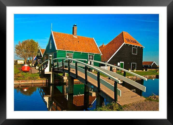 House at Zaanse Schans Framed Mounted Print by Jonah Anderson Photography
