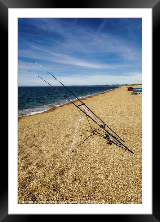Gone fishing in Dorset Framed Mounted Print by Roger Mechan