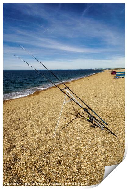 Gone fishing in Dorset Print by Roger Mechan