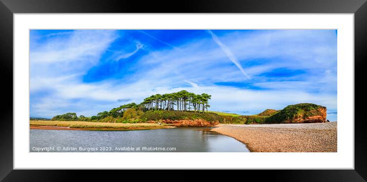 Otter Estuary at Budleigh Salterton, Devon Framed Mounted Print by Adrian Burgess