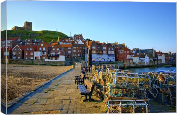 Morning At Whitby Canvas Print by Steve Smith
